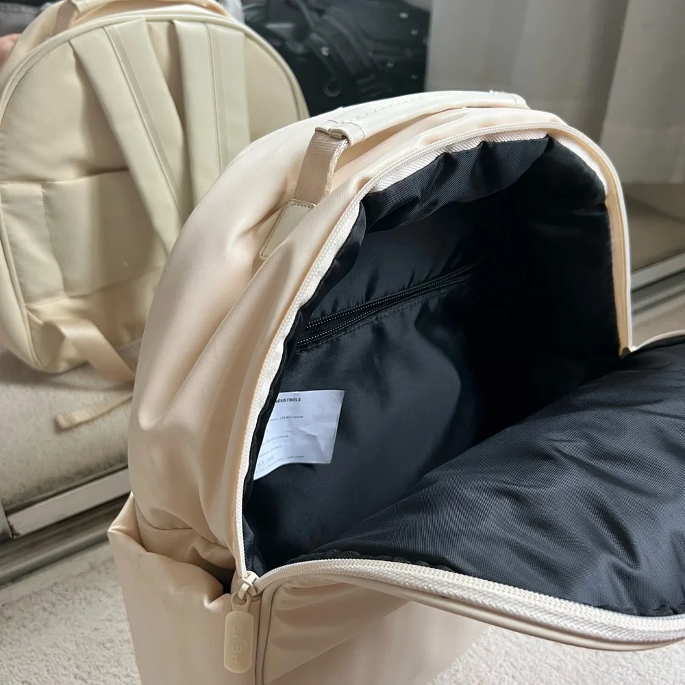 Ivory Puffer Backpack - Picture 2 of 5